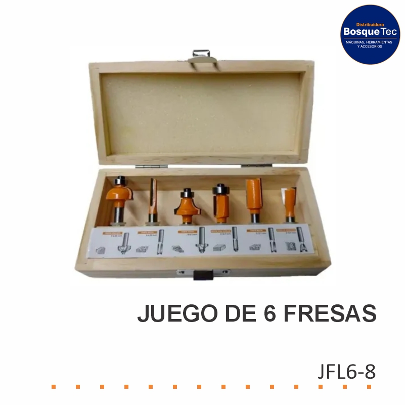 Juego de 6 Fresas Lüsqtoff JFL6-8