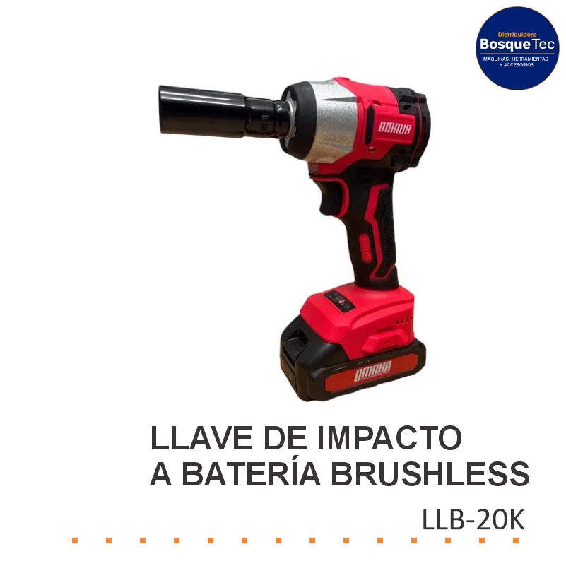 Llave de Impacto Brushless Motor Omaha 20V LLB-20K