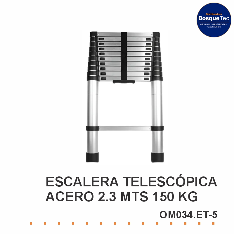 Escalera Telescopica Acero 2.3 mts 150 kg Omaha Om034.et-5