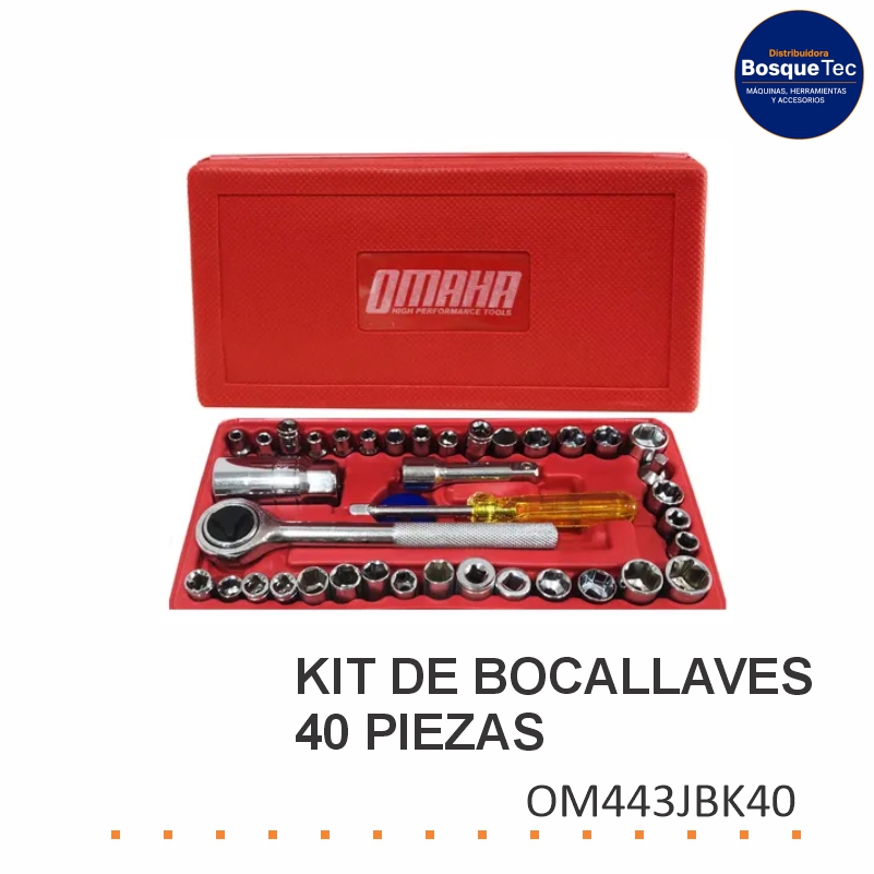 Kit de Bocallaves 40 Piezas Omaha OM443JBK40