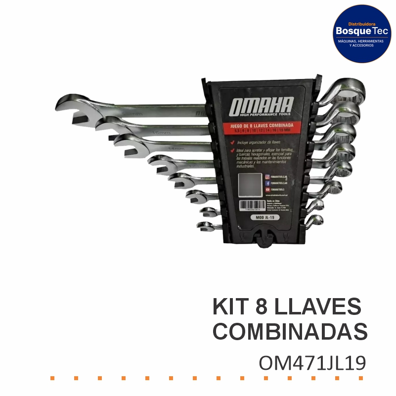Kit 8 Llaves Combinadas Omaha OM471JL19