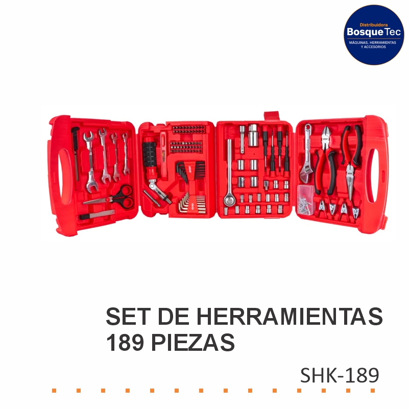 Set de Herramientas 189 Piezas Omaha SHK-189