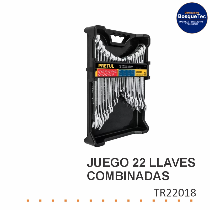 Juego 22 Llaves Combinadas Petrul TR22018
