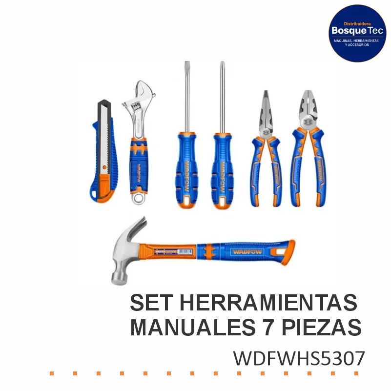 Set Herramientas Manuales 7 Piezas WADFOW WDFWHS5307