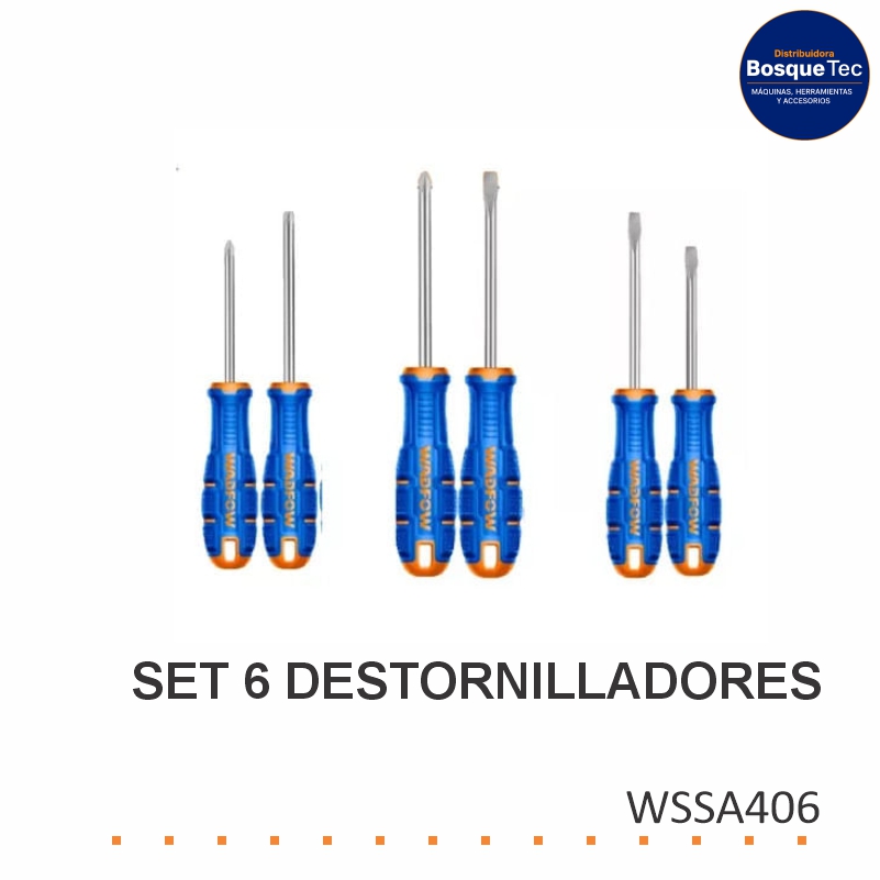 Set 6 Destornilladores WADFOW WSSA406