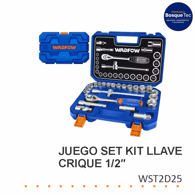 Juego Set Kit Llave Crique 1/2 + Tubos y Accesorios x 25PZS WADFOW WST2D25