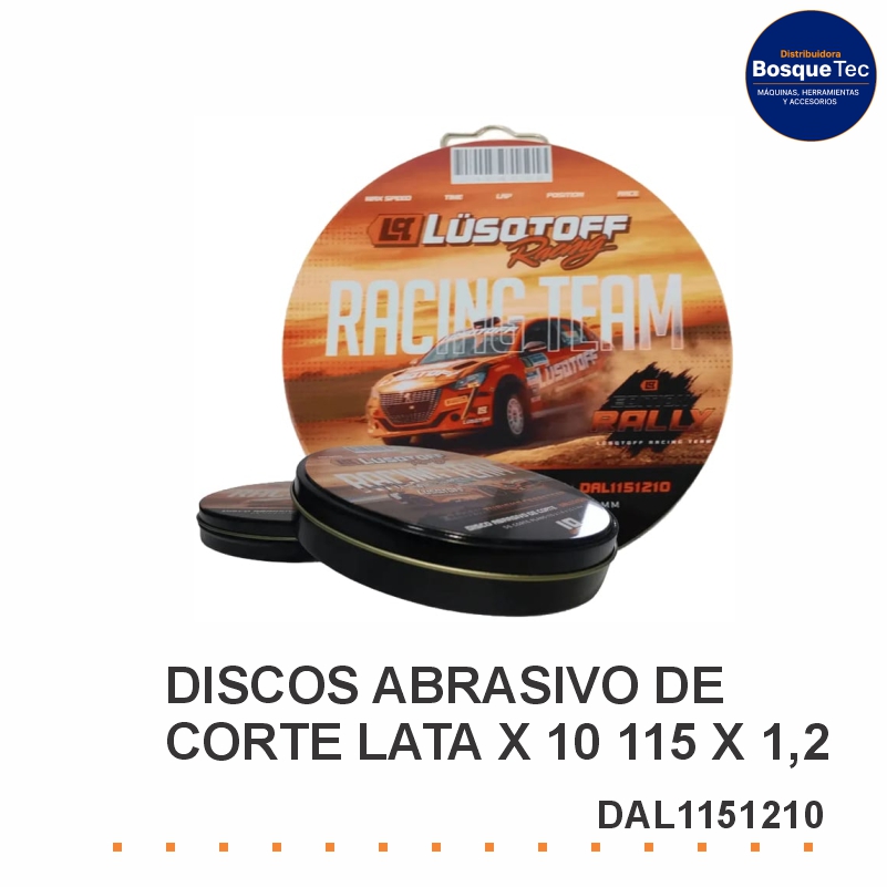 Discos Abrasivo De Corte Lata X 10 115 X 1,2 Mm Lusqtoff Dal1151210