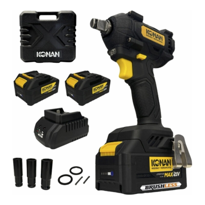 Llave Impacto a Batería 1/2 21V Brushless Konan KLIB21V 420 N.M