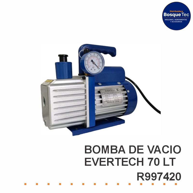 Bomba de Vacío Evertech 70 L/min (Modelo EVP70)