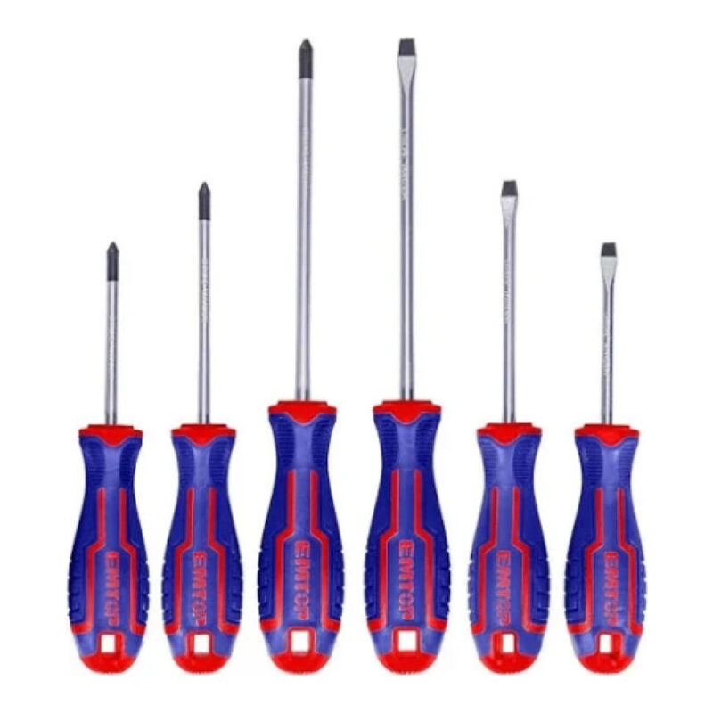 SET DESTORNILLADORES 6 PIEZAS EMTOP EMTESST0602