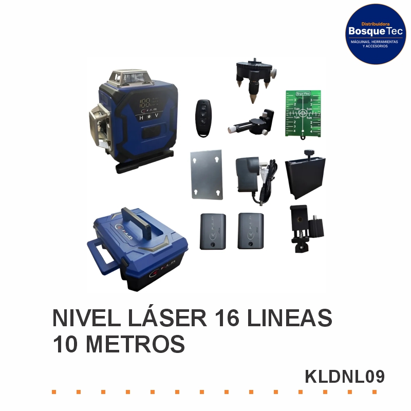 NIVEL LASER 16 LINEAS 10 METROS KLD KLDNL09