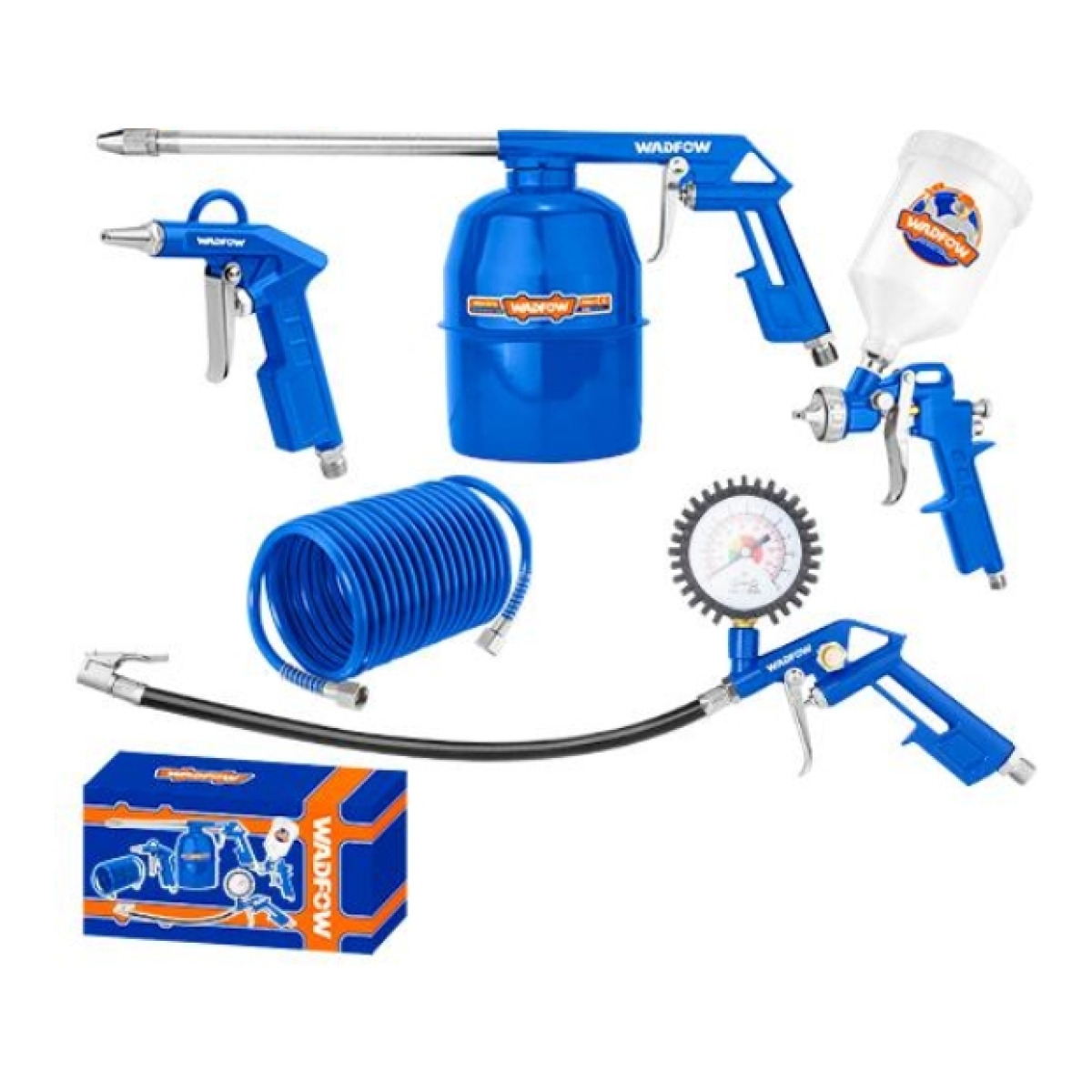 JUEGO DE HERRAMIENTAS NEUMATICAS KIT DE AIRE 5 PZS WADFOW WDFWAX1505