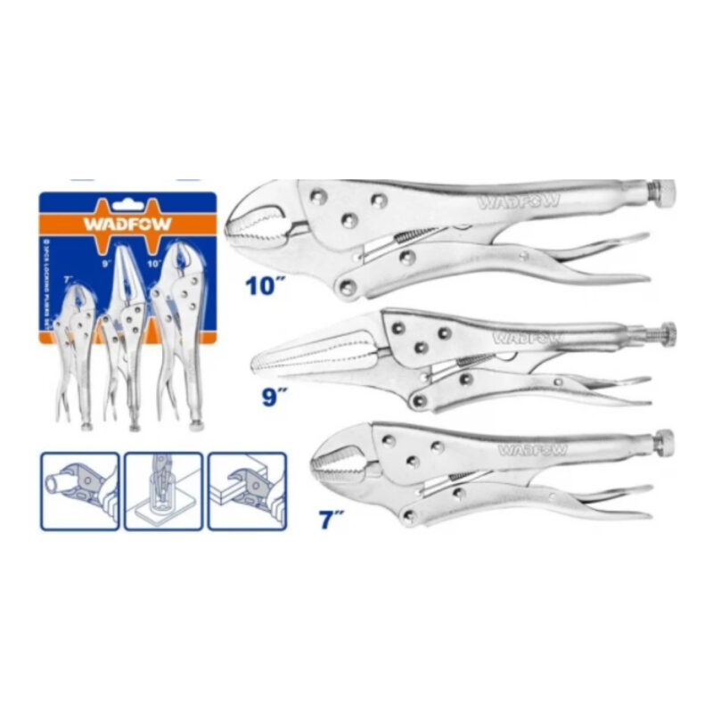 SET ALICATES DE BLOQUEO 3 PIEZAS WADFOW WLP5703