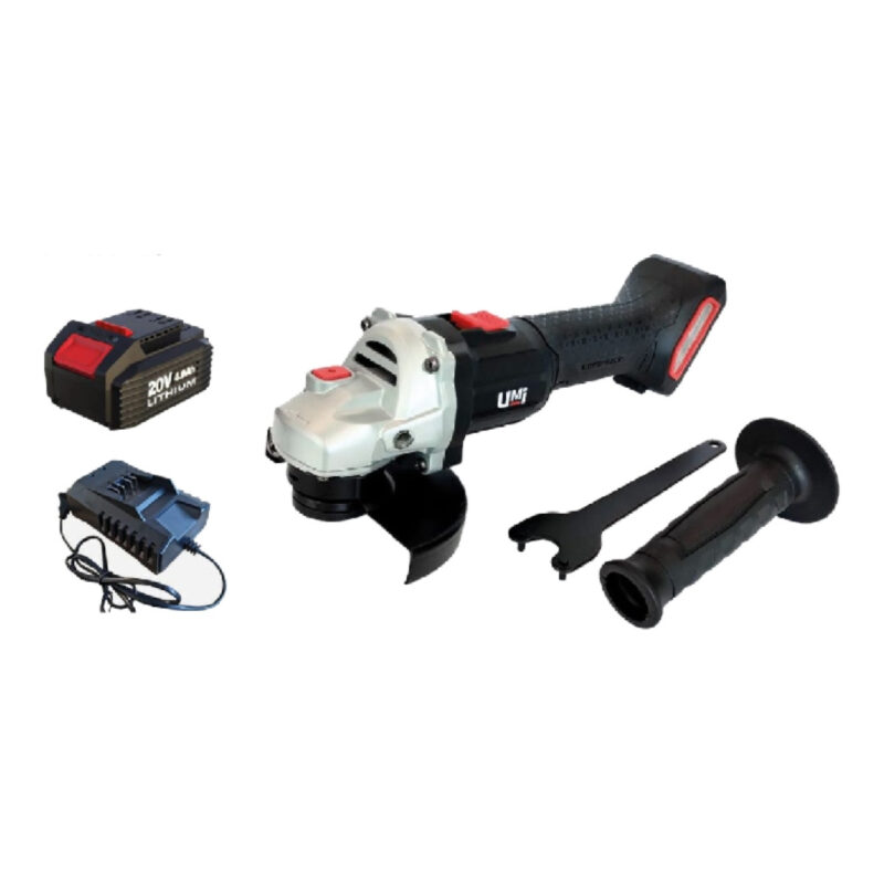 AMOLADORA INDUSTRIAL A BATERIA UMI 4 1-2 8500 RPM BATERIA 4,0AH Y CARGADOR HU104