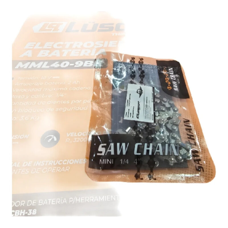 CADENA PARA MINI ELECTROSIERRA 4" PASO 1/4 28 DIENTES (MML40-9BK) LQC14-28DL