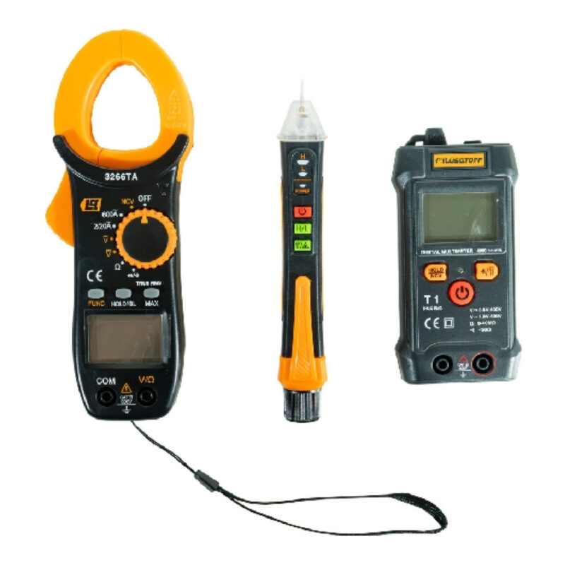 TESTER DIGITAL + PINZA AMPEROMÉTRICA + DETECTOR DE VOLTAJE LUSQTOFF TDPL3-8