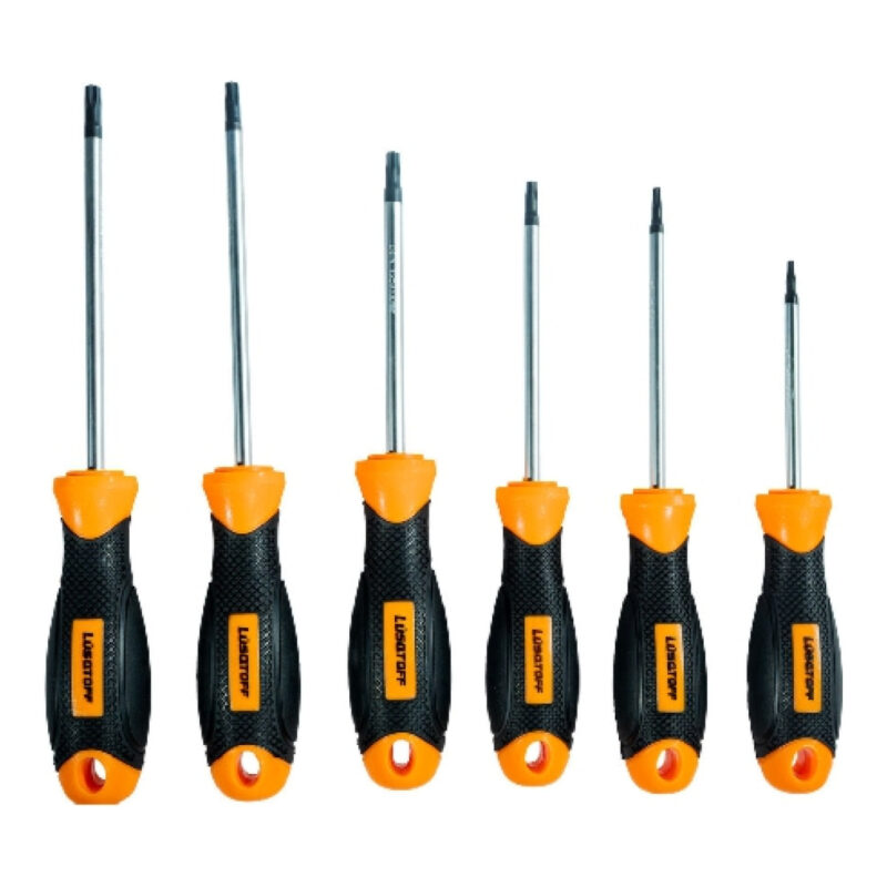 JUEGO DE 6 DESTORNILLADORES TORX LUSQTOFF L6914