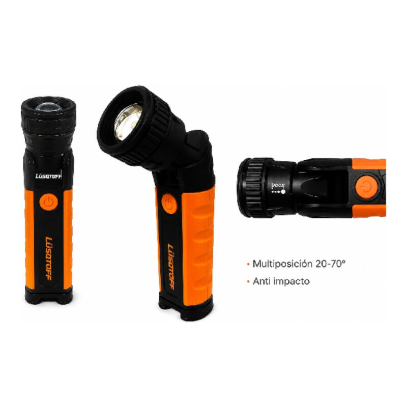 LINTERNA LED RECARGABLE ANTI IMPACTO MULTIPOSICIÓN 20-70º LUSQTOFF L7936